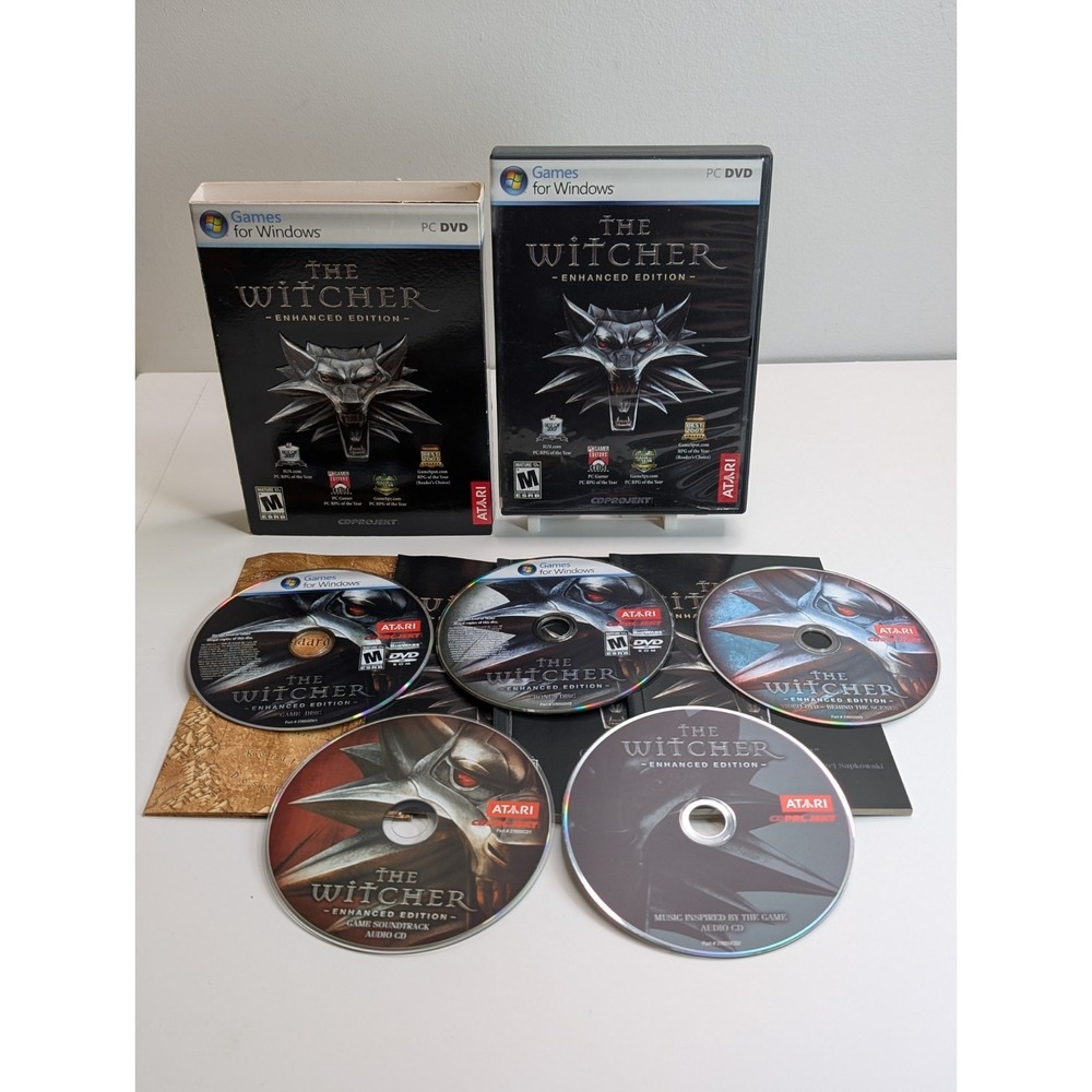 The Witcher: Enhanced Edition (PC, 2008) - Complete W/ Map, Booklets